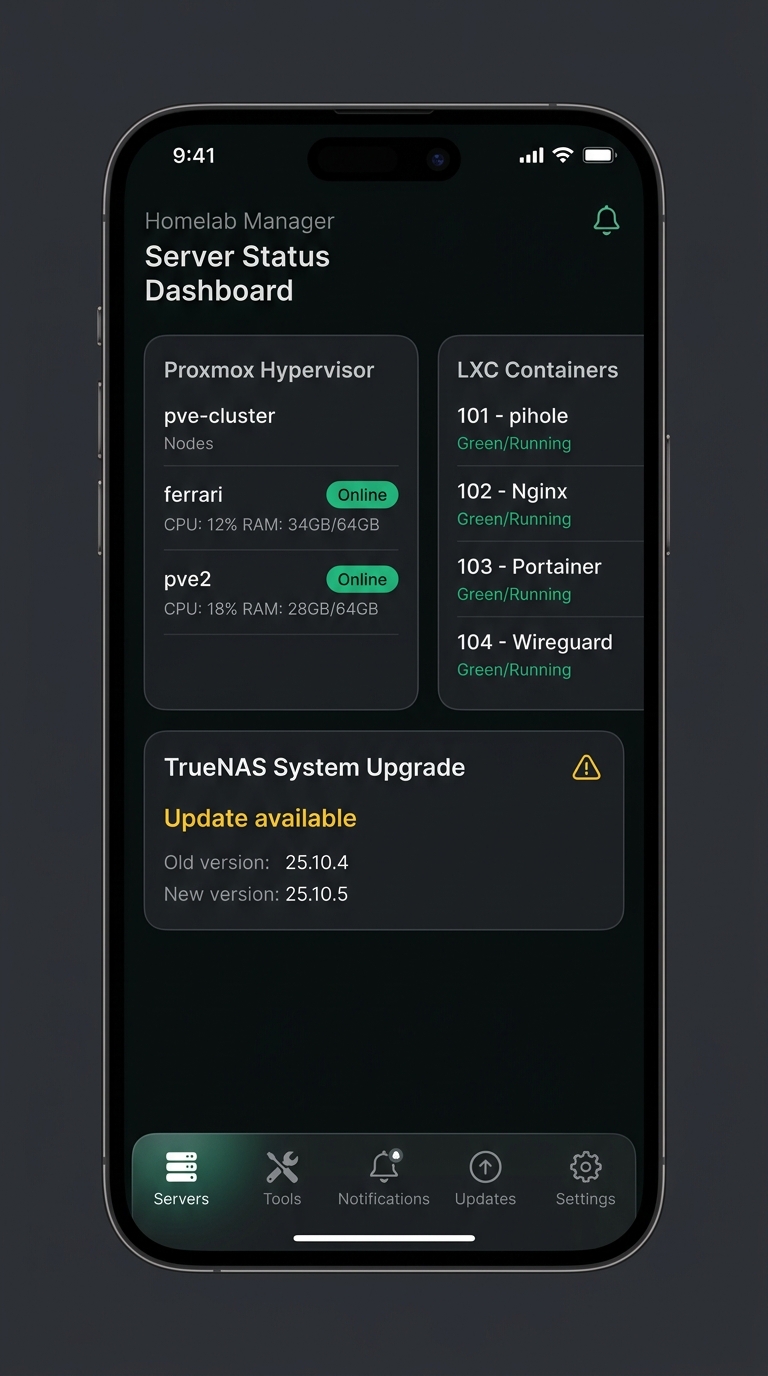 HomeLab Companion Mobile App