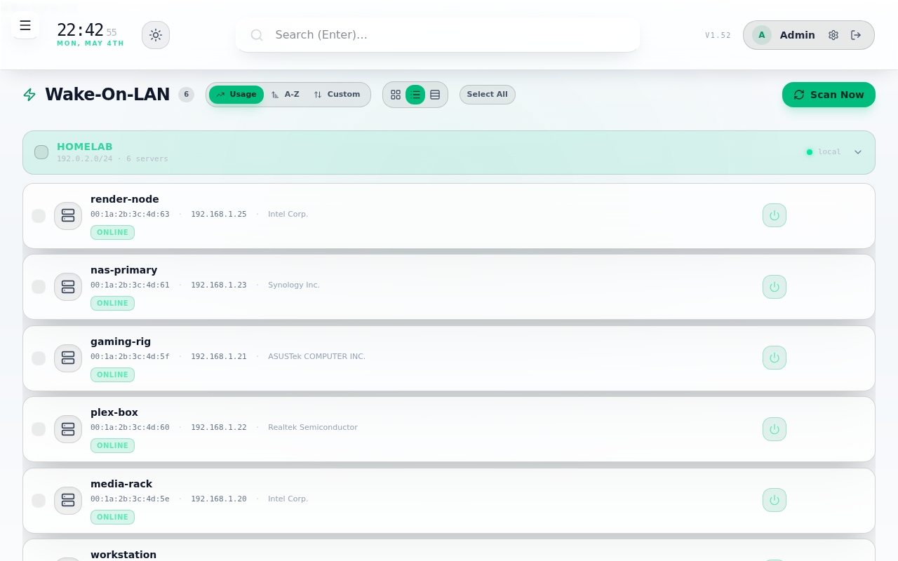 Wake-On-LAN & UniFi Controller Management